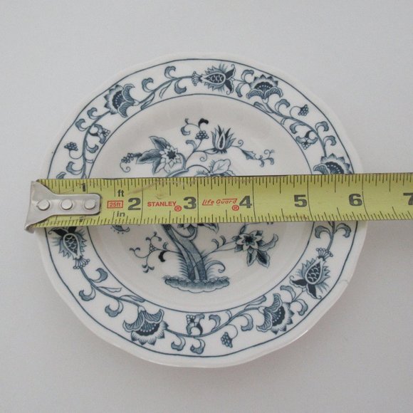 Nikko Tableware Japan White Blue Cup and Saucer Japan Ming Tree Pattern Set 8pcs - Picture 11 of 13